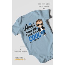 Morivo Kids Amca Temalı Kısa Kollu Bebek Body %100 Pamuk