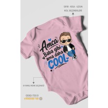 Morivo Kids Amca Temalı Kısa Kollu Bebek Body %100 Pamuk