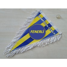 Dnz Fenerbahçe Flama Püsküllü (2 ADET)(28X18CM) Vantuzlu, Asma Bayrak, Flama Bayrak, Üçgen Bayrak, Fenerbahçe Arması