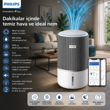 Philips 3400 Serisi Pureprotect Water 2in1 Hava Temizleyici ve Nemlendirici, 78 M2 Odalar Için, AC3420/10