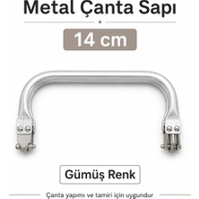 Velanee 14 cm Metal Gizli Burs Çanta Sapı Gümüş Renk