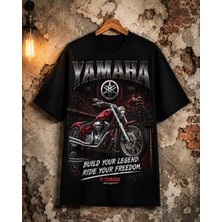 Carismatisort Yamaha Klasik Motor Motorsiklet Tişört Tshirt Unisex