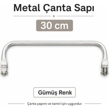 Velanee 30 cm Metal Gizli Burs Çanta Sapı Gümüş Renk