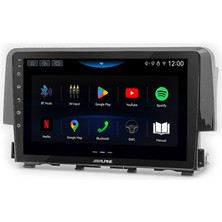 E Alpine AW-409S Honda Civic (2015-2021) 9 Inç Carplay Android Auto Multimedya Sistemi 4 Ram 64 GB Hafıza Geri Görüş Kameralı
