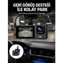 Hobilinka 1080P 3 Kameralı Araç Dvr – Döngü Kayıt ve Geri Görüş Özellikli Yeni Nesil