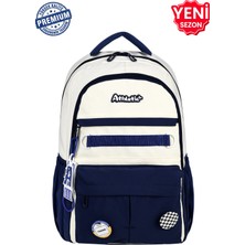 Alanç Gift Ultra Hafif Premium Unisex Ortaokul ve Lise Okul Sırt Çantası Aksesuarlı Sırta Gizli Cepli