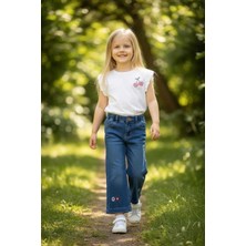 Beli Lastikli Kot Pantolon / Jeans Kız Çocuk 2y,3y,4y,5y Kız