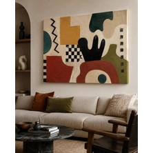 Premium Renkli Memphis Formları Modern Kanvas Tablo
