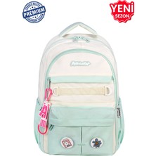 Alanç Gift Ultra Hafif Premium Suya Dayanıklı Unisex Ortaokul ve Lise Okul Sırt Çantası Aksesuarlı Sırta Gizli Cepli
