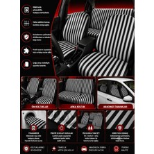 Zafaks Siyah Beyaz Zebra Cizgili Servis Kılıfı 1. Kalite
