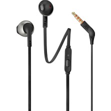 JBL T205 Mikrofonlu Kablolu Kulak Içi Kulaklık - Siyah