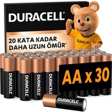 Duracell Alkalin Aa Kalem Piller, 30 Lu Paket