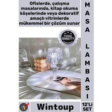 Wintoup #lamba Kablosuz Pilli Taşınabilir Dekoratif Çalışma Okuma Aydınlatma Modern LED Masa Lambası 12’li