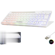 Uravas Store Gaming Mini Klavye LED - Beyaz HDX2608