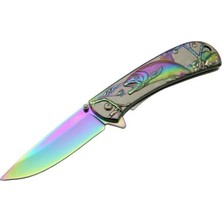 Mudanis Balık Çakı YST5954RB Gökkuşağı 20 cm Manuel, Kemerlikli