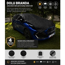 Gard Oto Güneşlikli Araç Örtüsü – Isı ve Işık Koruyucu Oto Branda Dolu Brandası Hackback Siyah