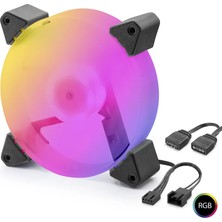 Uravas Store Kasa Fanı 5. Nesil Rgb 12 cm - Siyah ND2665