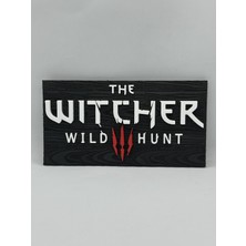 Goka 3D Craft The Witcher 3 Wild Hunt Logolu 3D Duvar Dekoru - 23 cm Premium Versiyon (1.5 cm Çift Montaj Setli)