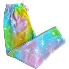 Bebelop Kadın Desenli Yumuşak Polar Kışlık Pijama Eşofman Jogger Tek Alt