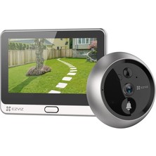 Ezviz 4,3 Inç Ekran Video Kapı Zili 4600MAH Pil, 155° Geniş Açı ve Pir Sensörü, Kablosuz Monitörlü Gözetleme Deliği Kamera, Çift Yönlü Ses Mevcuttur, DP2C