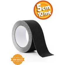 Dünya Magnet 10 Metre Merdiven Zemin Kaydırmaz Bant (5 cm x 10 Metre) Yapışkanlı Kaymaz Bant Siyah