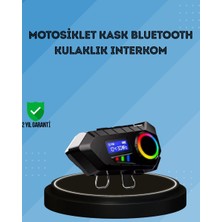 Uravas Store 500MAH Bataryalı Bluetooth 5.4  Interkom LED Ekranlı Fm Destekli
