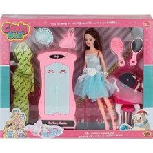 Uravas Store 02453 Cindy Doll Dolaplı Makyaj Masalı Bebek -Oydaş Oyuncak