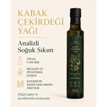 Zafir Natural Soğuk Sıkım Kabak Çekirdeği Yağı 250 ml | Analizli | Skualen ve Fitosterol İçeren