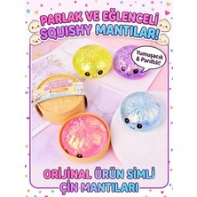 ÖZ OFİS Büyük Boy Simli Parlak Çin Mantısı Dumpling Squishy Sürpriz Renkli - Dev Rainbow Mystery Squishy Bun