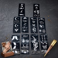 Ttt Karışık Desenli Tüp Kına Şablonu - 10'lu Paket - 8X20 cm