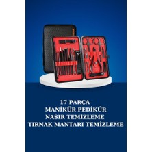 17 Parça Manikür Seti Taşınabilir Özel Çantalı El ve Ayak Bakımı Tırnak Ba - SPTROT4898-7