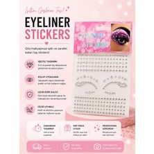 Kuzey Aksesuar Parlak Taşlı Kendinden Yapışkanlı Yüz Taşı Sticker Seti (1 Adet)