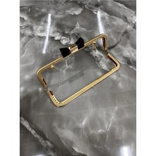 Velanee 20 cm Siyah Fiyonklu Gold Metal Çanta Bursu