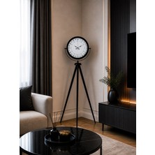 Nikaa Shop Siyah 24 Saat Göstergeli Özel Tasarım Tripod Ayaklı Saat