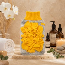 Sterk 1 Adet Çift Taraflı Sarı Premium Banyo Duş Kesesi Peeling Eldiveni %100 Natural Normal Ciltler Için