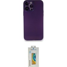 Marsilyan™- iPhone 14 Pro Kılıf Yadigar Yansıma Serisi - Siyah Polymer Nano Ekran Koruyucu