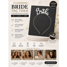 Kuzey Aksesuar Bride Yazılı Metal Taç Gümüş-Rose Renkli Bekarlığa Veda Partisi Konsepti Kaliteli Taç