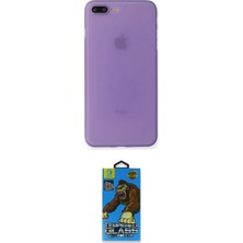Marsilyan™- iPhone 7 Plus Kılıf Yadigar Yansıma Serisi - Beyaz 18D Cam Ekran Koruyucu