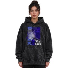 Sevbano Justin Bieber Şarkıcı Baskılı Unisex Oversize Yıkamalı Premium Hoodie Sweatshirt