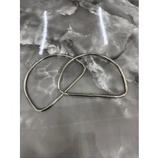 Velanee 13 cm Yarım Ay Metal Çanta Sapı Silver Renk