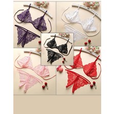 Cm Store Kadın Dantelli Sütyen Külot Takımı 5'li Set H110396