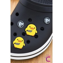 Cinderella 2'li Set Sevimli Ördek Katil Civciv Terlik Süsü   - Cross Pin Terlik Süsleri Crocks Charm Takı