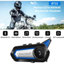 Etorva Store BT31 Kask Kulaklık Bluetooth 5.0 Motosiklet Interkom Su Geçirmez Kablosuz Kulaklık