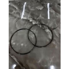 Velanee 15 cm Siyah Yuvarlak Metal Çanta Sapı 2’li Set