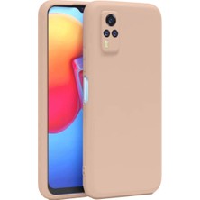 Etorva Store Vivo Y53S Kılıf Nano Içi Kadife Silikon - Pudra