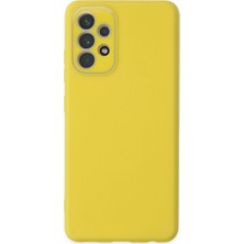 Etorva Store Samsung Galaxy A53 5g Kılıf Lansman Glass Kapak - Sarı