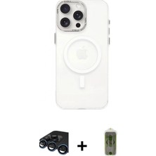 Marsilyan™- iPhone 15 Pro Kılıf Eksen Işık Prime - Siyah Joko Magic 5d Hayalet Cam + Raze Metal Kamera Lens - Lt