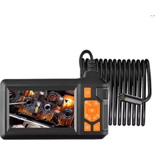 Etorva Store Ekranlı 3 Kameralı 10 mt Hafıza Kart Destekli Sert Kablo Yılan Endoskop Kamera 8 mm 4.3 Inc