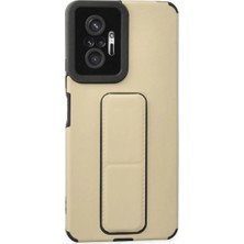 Etorva Store Xiaomi Redmi Note 10 Pro Kılıf Mega Standlı Silikon - Gold