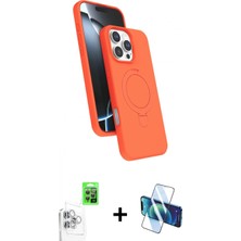 Marsilyan™- iPhone 16 Pro Max Kılıf Iz Işık Koleksiyonu - Siyah 3D Antistatik Seramik Nano Ekran Koruyucu + Raze Metal Kamera Lens - Bz